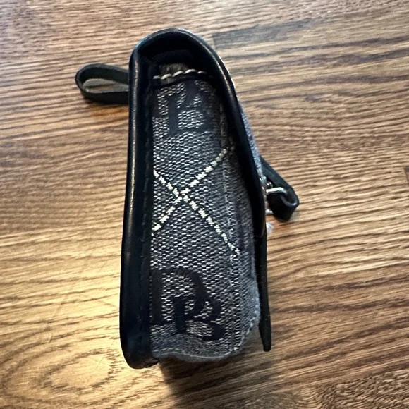 Dooney & Bourke Denim Logo Quilted Wristlet in Gray and Black - Picture 12 of 14